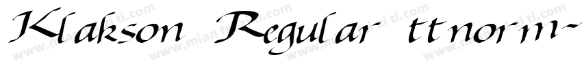Klakson Regular ttnorm字体转换